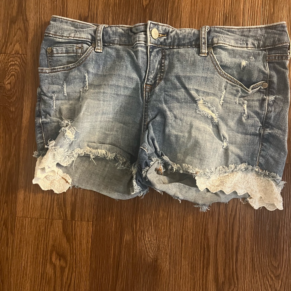 Torrid Jean Shorts with Beaded Detail